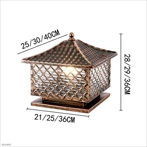 European Style Waterproof Outdoor Lighthouse Square Column Light - Traditional Garden Villa Patio Fence Gate Lighting | Perfect for Landscape Decoration, Pathway Illumination & Nighttime Ambiance