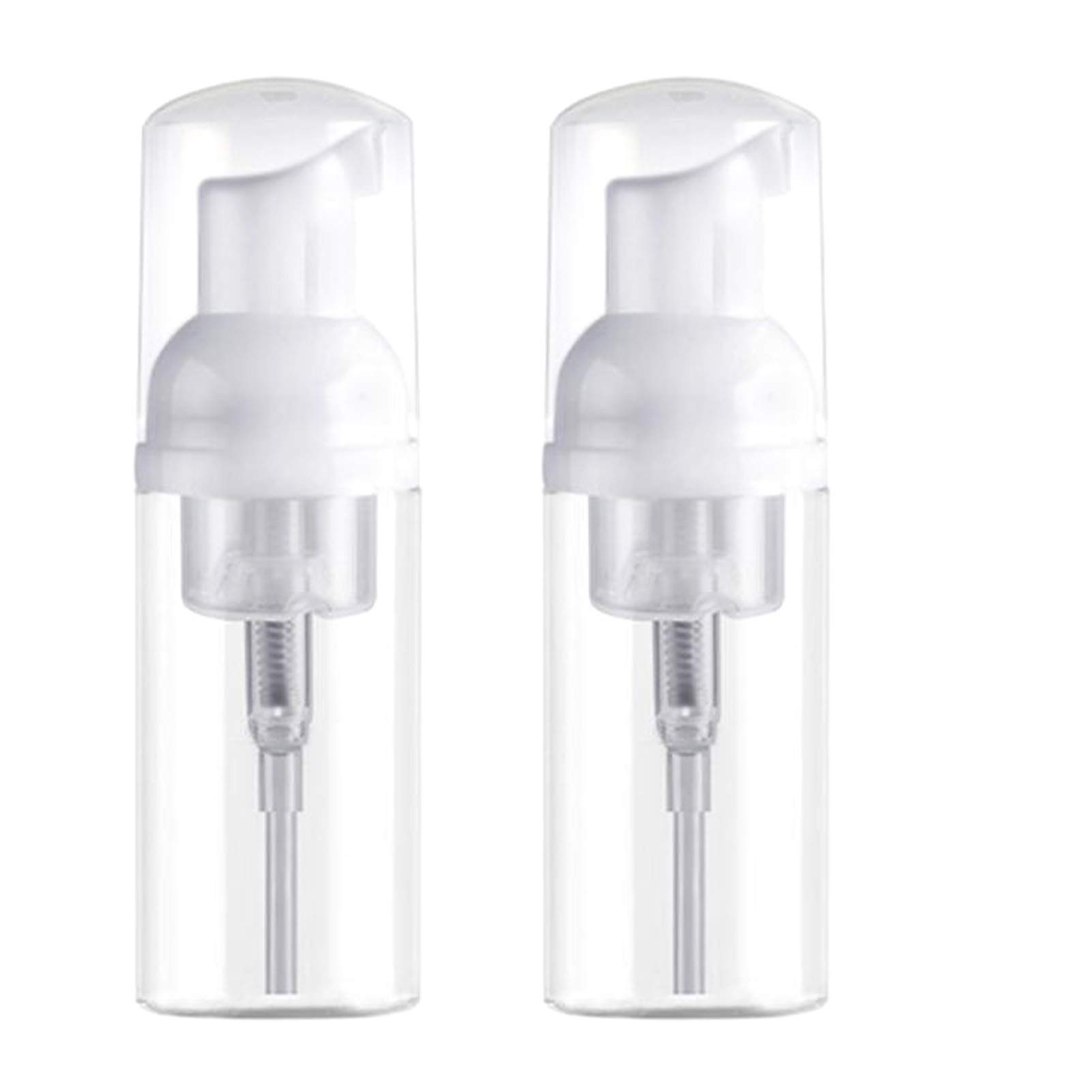 KEAIYYJ 2 oz Foam Pump Bottle Travel Size - Refillable Mousse Foaming Hand Soap Dispenser (2 Pack) | Perfect for Bathroom, Kitchen, Office & Travel Essentials