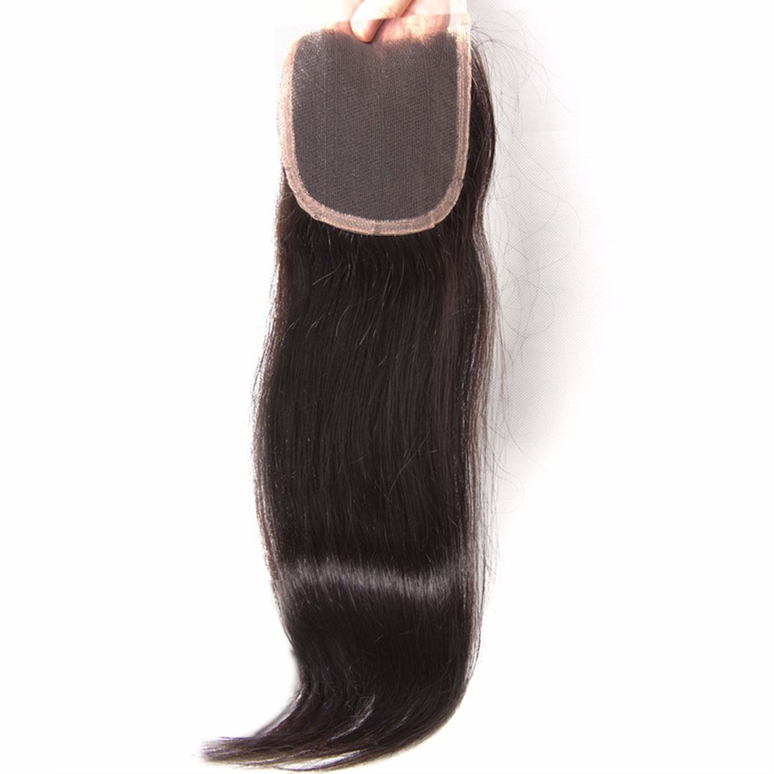 Beauty Forever Brazilian Straight 4x4 Lace Closure - 100% Human Virgin Hair Extensions, 20 Inch, Natural Color | Perfect for Styling, Weaves & Everyday Glam
