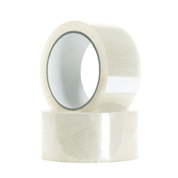 2 Rolls Clear Packaging Tape - 110 Yards (36/Case) - Strong Adhesive for Shipping, Moving & Sealing Boxes