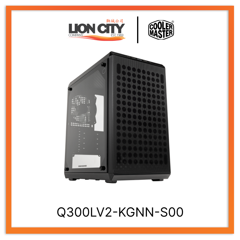 Cooler Master Q300L V2 mATX Case - Compact PC Gaming Case with Tempered Glass Side Panel & Excellent Airflow for Home/Office Gaming Setup