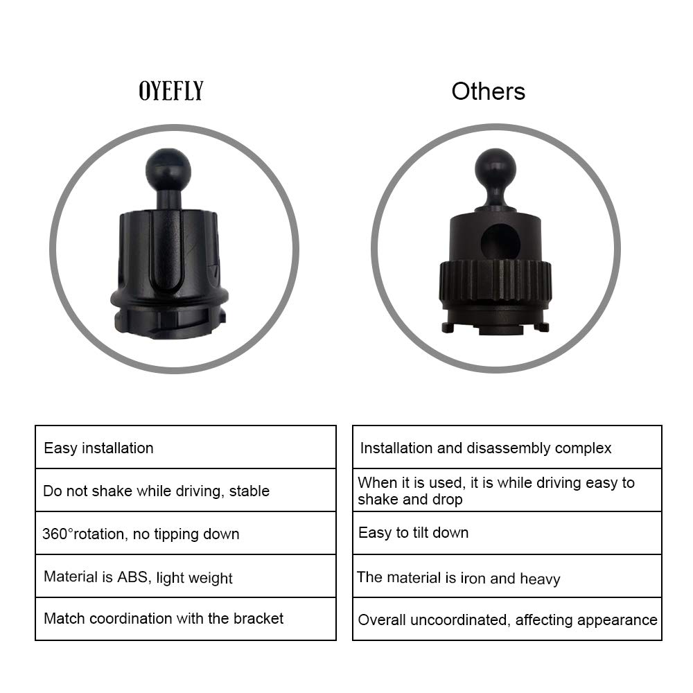 OYEFLY Smart 453 Car Phone Mount - 360° Rotatable Air Vent Phone Holder for iPhone & Android, Universal Car Phone Stand with Secure Grip for Hands-Free Navigation & Charging (Black) - Perfect for Commuting, Road Trips & Uber Drivers