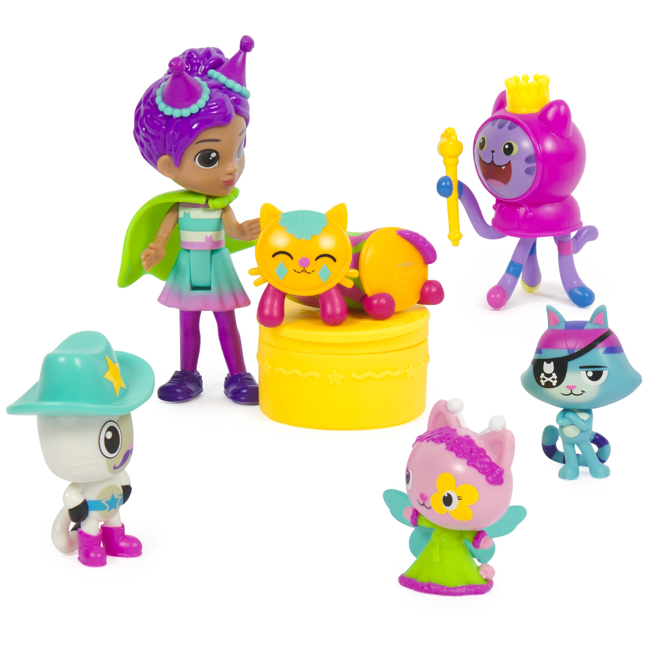 Gabby's Dollhouse Celebration Themed Playset - 5 Cat Toy Figures with Gabby Girl, Surprise Toys & Dollhouse Accessories for Kids Ages 3+ | Perfect for Birthday Gifts, Pretend Play & Collectible Fun