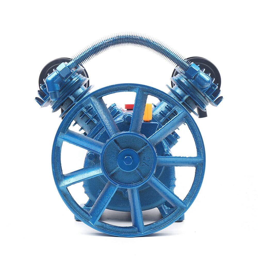1500W 115PSI 2HP V-Type Two-Cylinder Air Compressor Pump Head - Low Energy Consumption, Quiet Operation & Superior Cooling - Perfect for Automotive Shops, DIY Projects & Industrial Applications