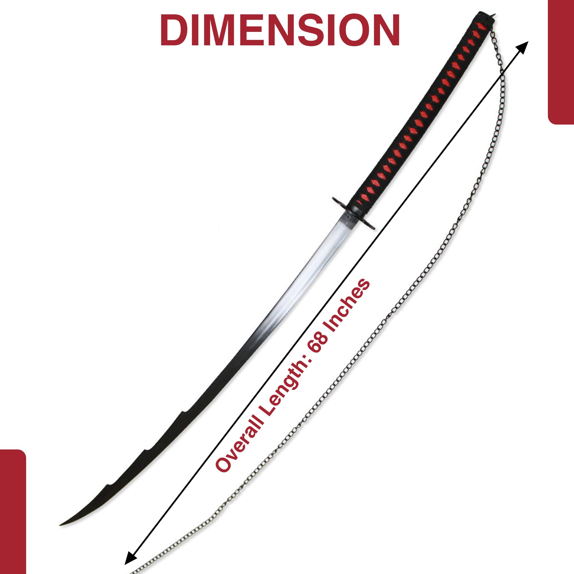 Authentic Japanese Ninja Katana Samurai Sword Set - High Carbon Steel Blade, Anime Cosplay & Decorative Display - Perfect for Collectors, Martial Arts Training & Home Decor