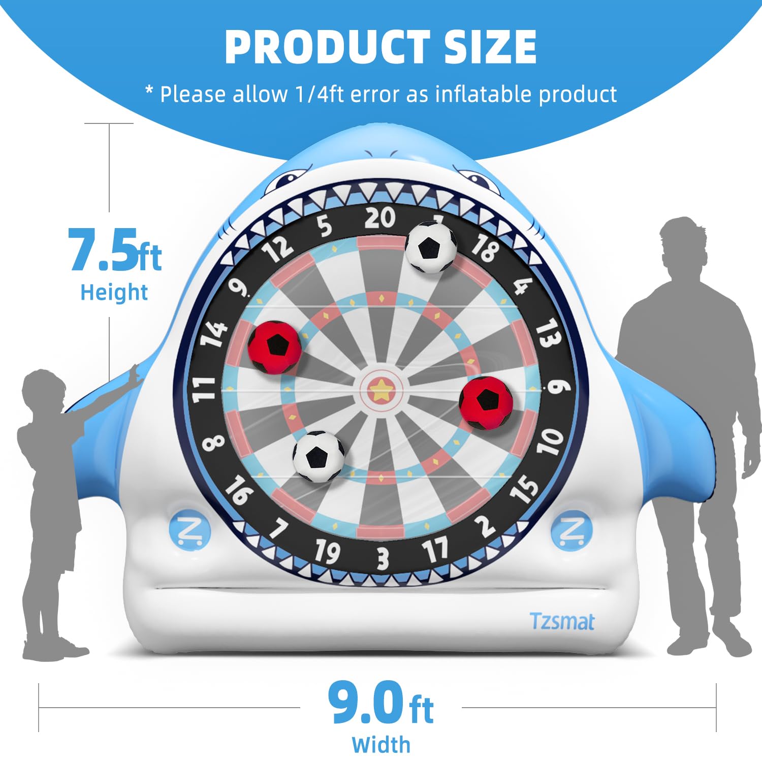 **Giant Inflatable Soccer Dartboard - Outdoor Yard Games for Adults & Kids - Perfect for Carnivals, Parties, and Backyard Fun**