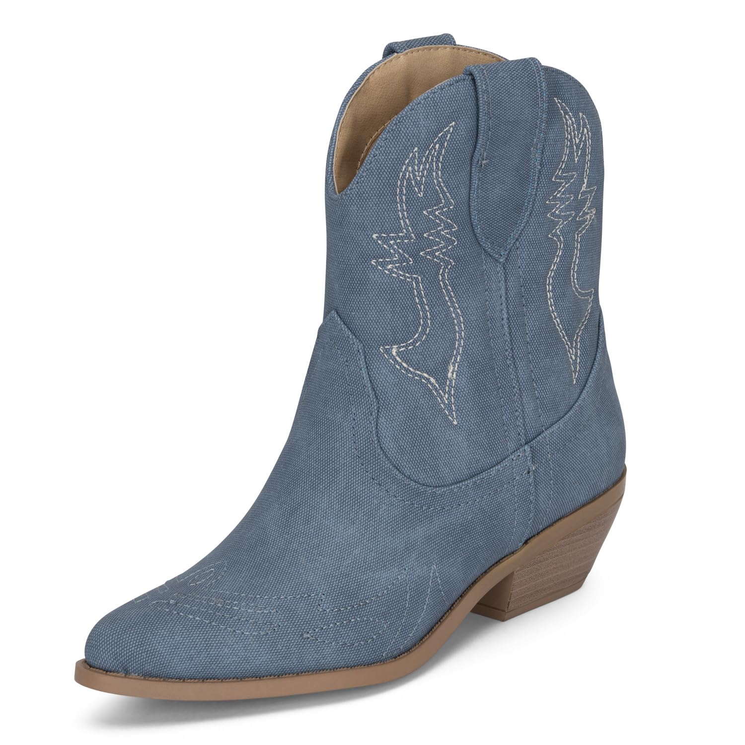 Chariot & Co Susan Women's Cowboy Cowgirl Western Ankle Boots - Pointed Toe Fashion Booties for Country, Rodeo & Casual Wear
