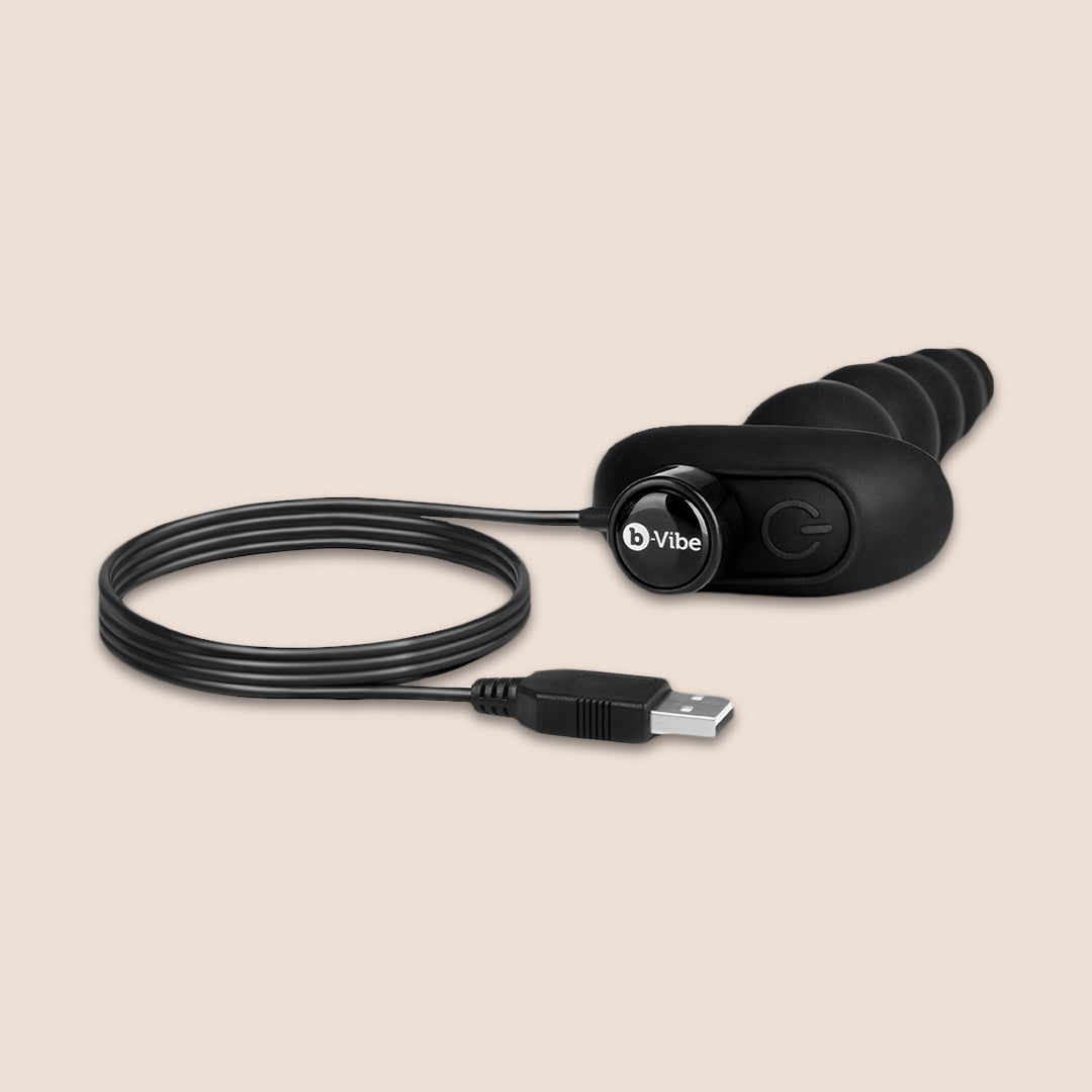 b Vibe Cinco | Remote Controlled Rechargeable Pleasure Beads for Couples - Perfect for Long Distance Play & Sensual Massage