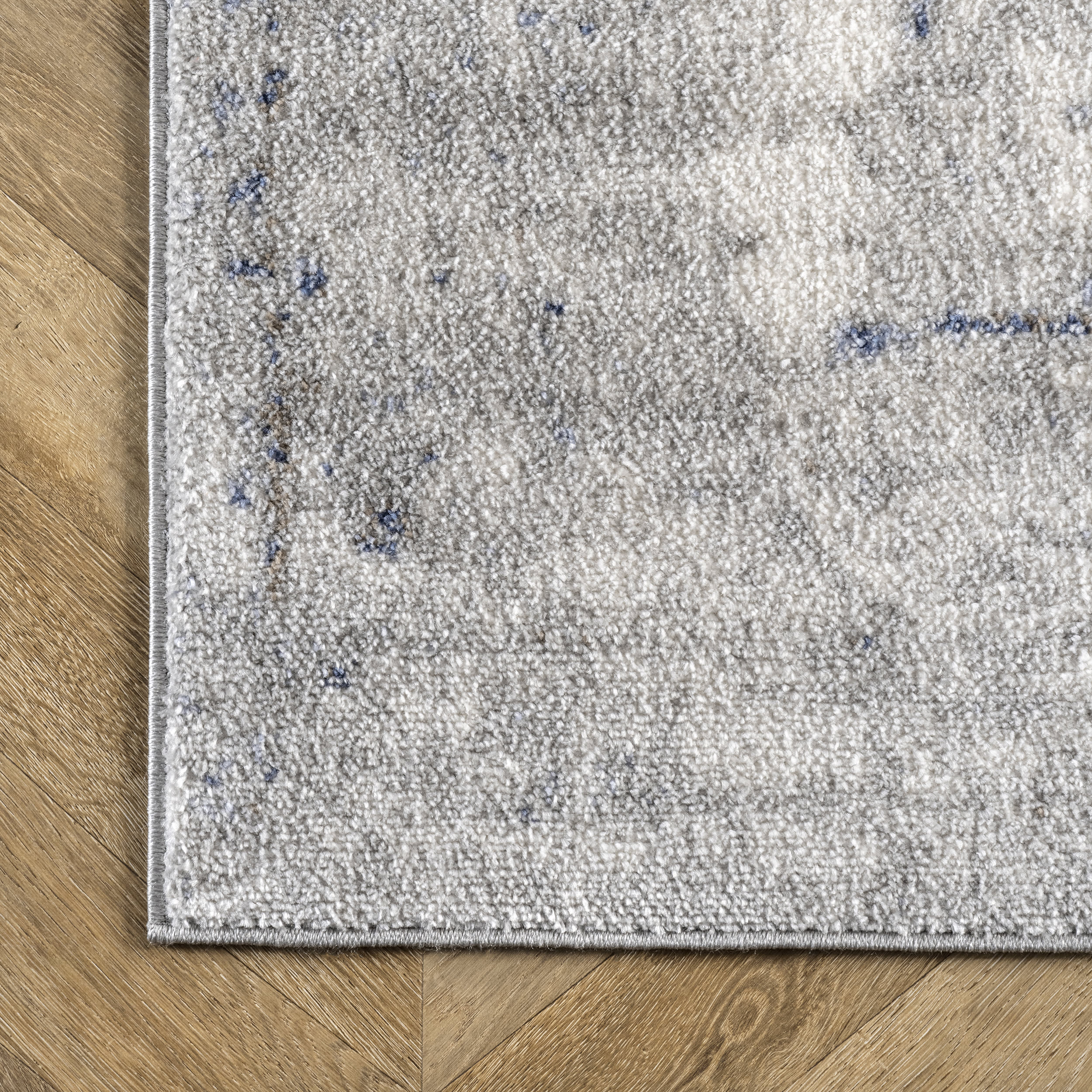 Abstract Cascading Area Rug in Light Grey - Modern Boho Home Decor for Living Room, Bedroom & Office