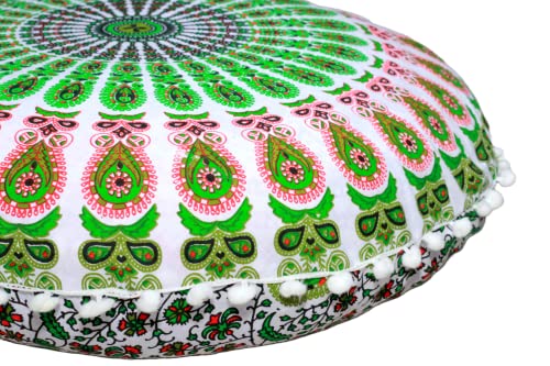 Green Red Floral
