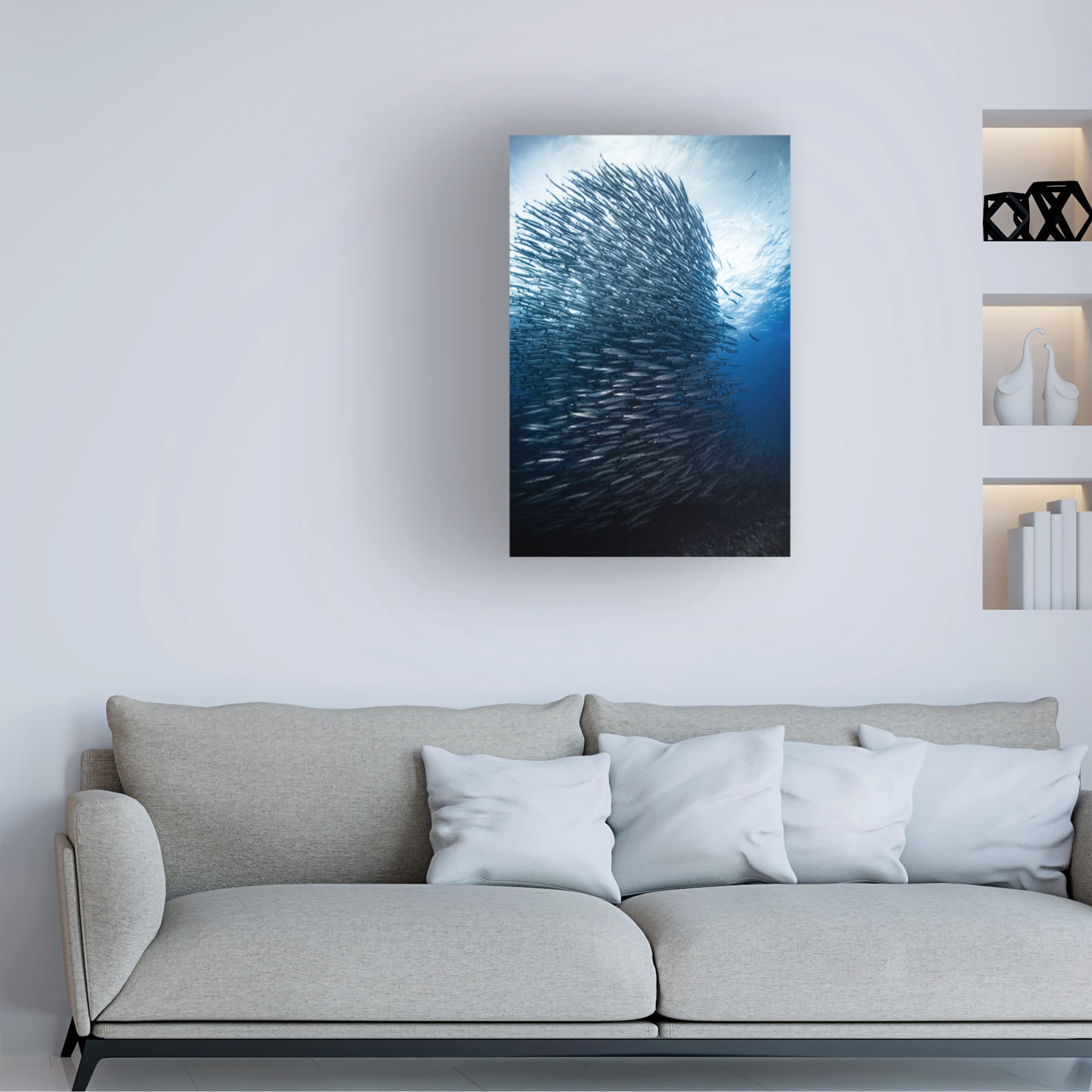 Trademark Fine Art 'Skyscraper' Canvas Wall Art by Yonghoon Choi - Modern Cityscape Painting for Living Room & Office Decor