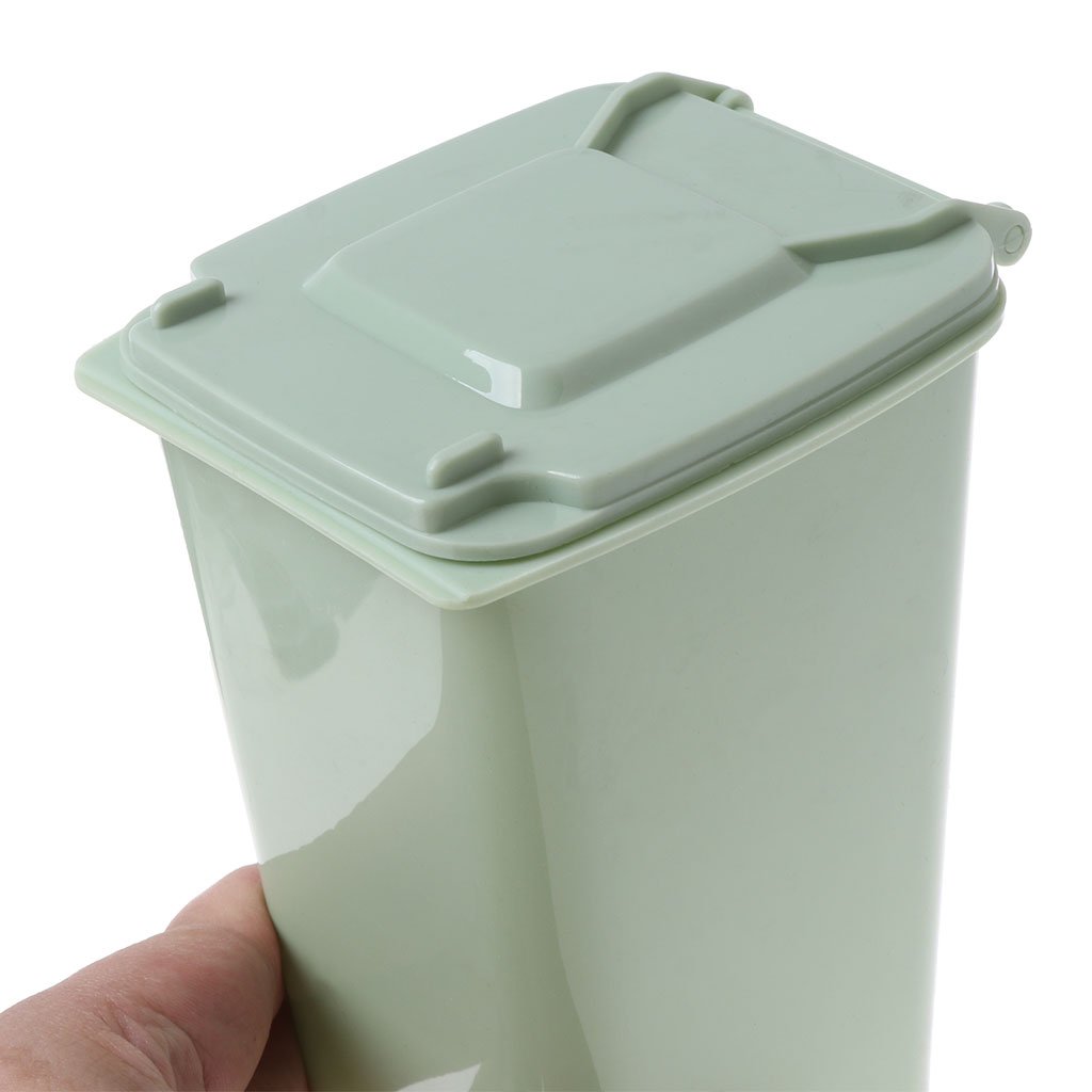 Stainless Steel Trash Can with Pen Holder - Compact Desktop Garbage Bin for Office, Home & Dorm Organization | Perfect for Desk, Study Table & Workspace