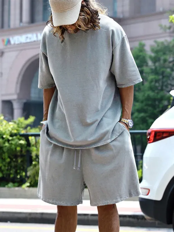 Comfortable Casual Solid Color Shorts Two-Piece Set - Perfect for Summer Outings, Beach Trips, and Lounge Wear