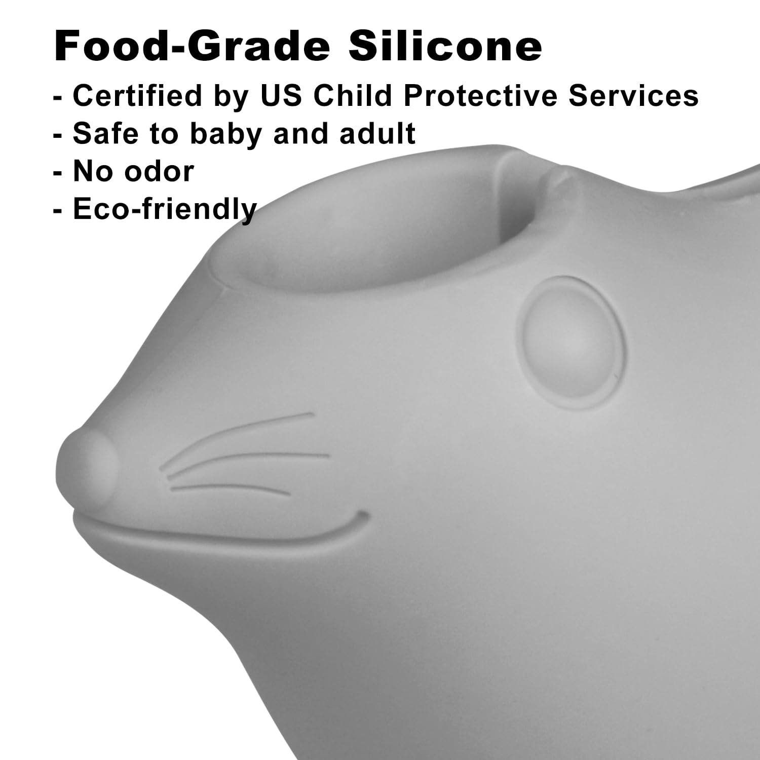Soft Silicone Baby Bathtub Faucet Cover - Safe Bath Spout Protector for Kids, Gray Sea Lions Design - Prevent Bumps & Injuries During Bath Time - Perfect for Baby & Toddler Bathroom Safety Accessories