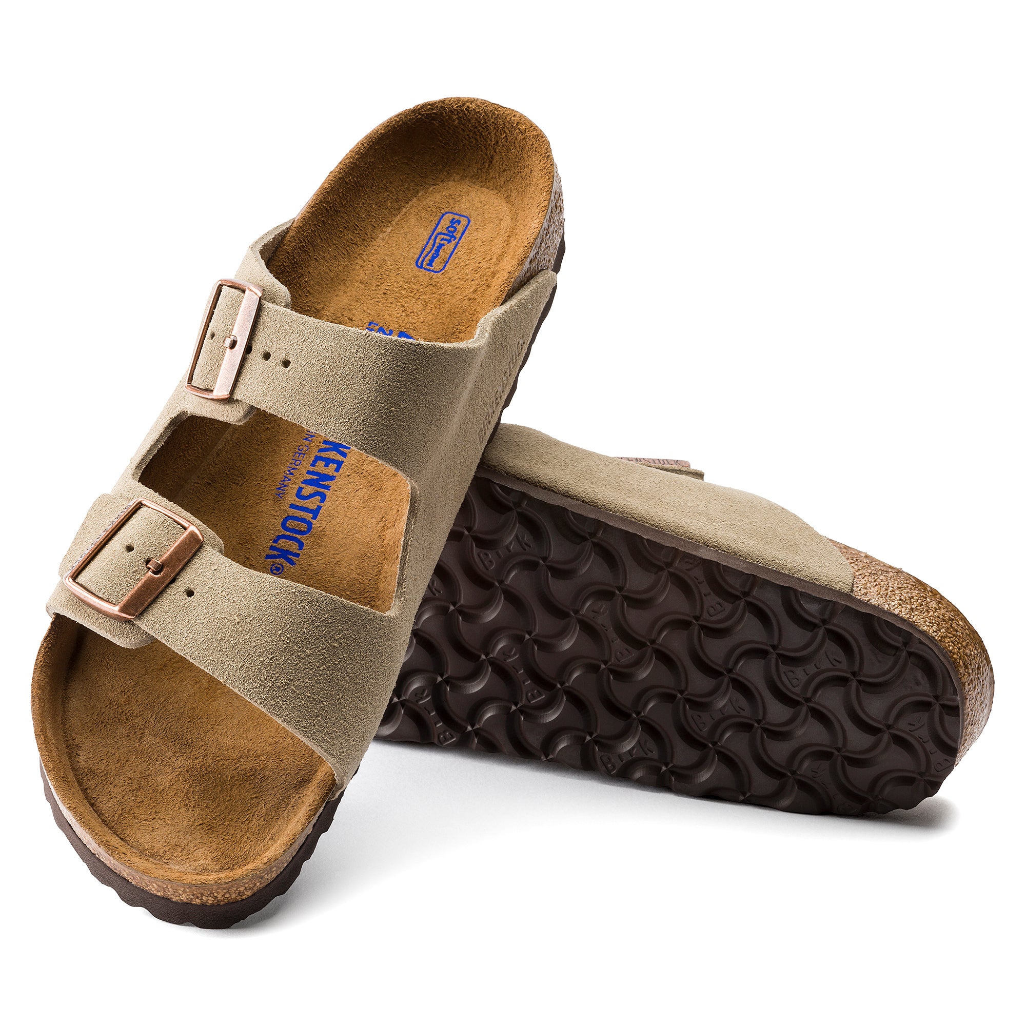 BIRKENSTOCK ARIZONA Soft Footbed Sandals - Unisex Taupe Suede Comfort Shoes for Men & Women | Perfect for Casual Wear, Home, and Outdoor Activities