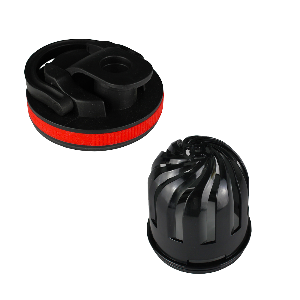 Black Lid with Red Band