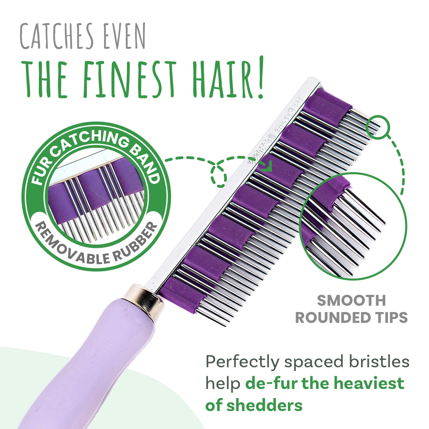 Small Pet Hair Comb for Grooming & Shedding Control