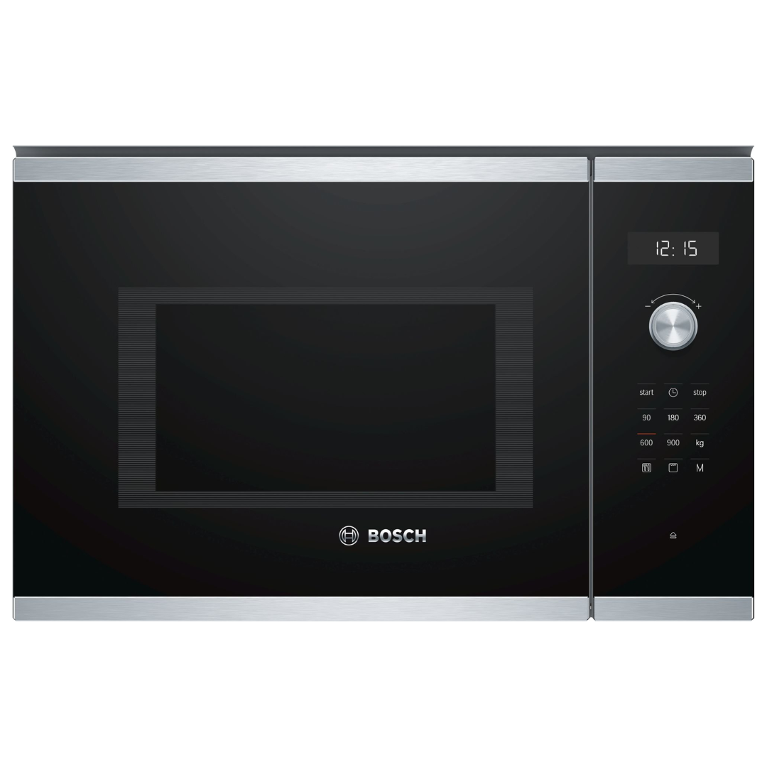 Bosch Serie 6 25L Built-In Microwave Oven 900W Stainless Steel BEL554MS0A - Perfect for Modern Kitchens, Fast Cooking & Reheating Meals