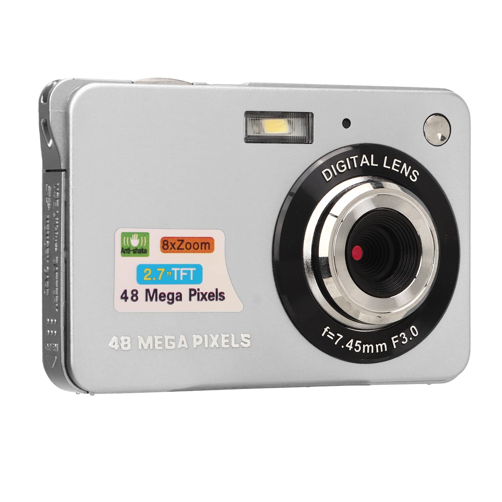 4K 48MP Digital Camera with 8X Zoom - Compact Vlogging Camera with 2.7