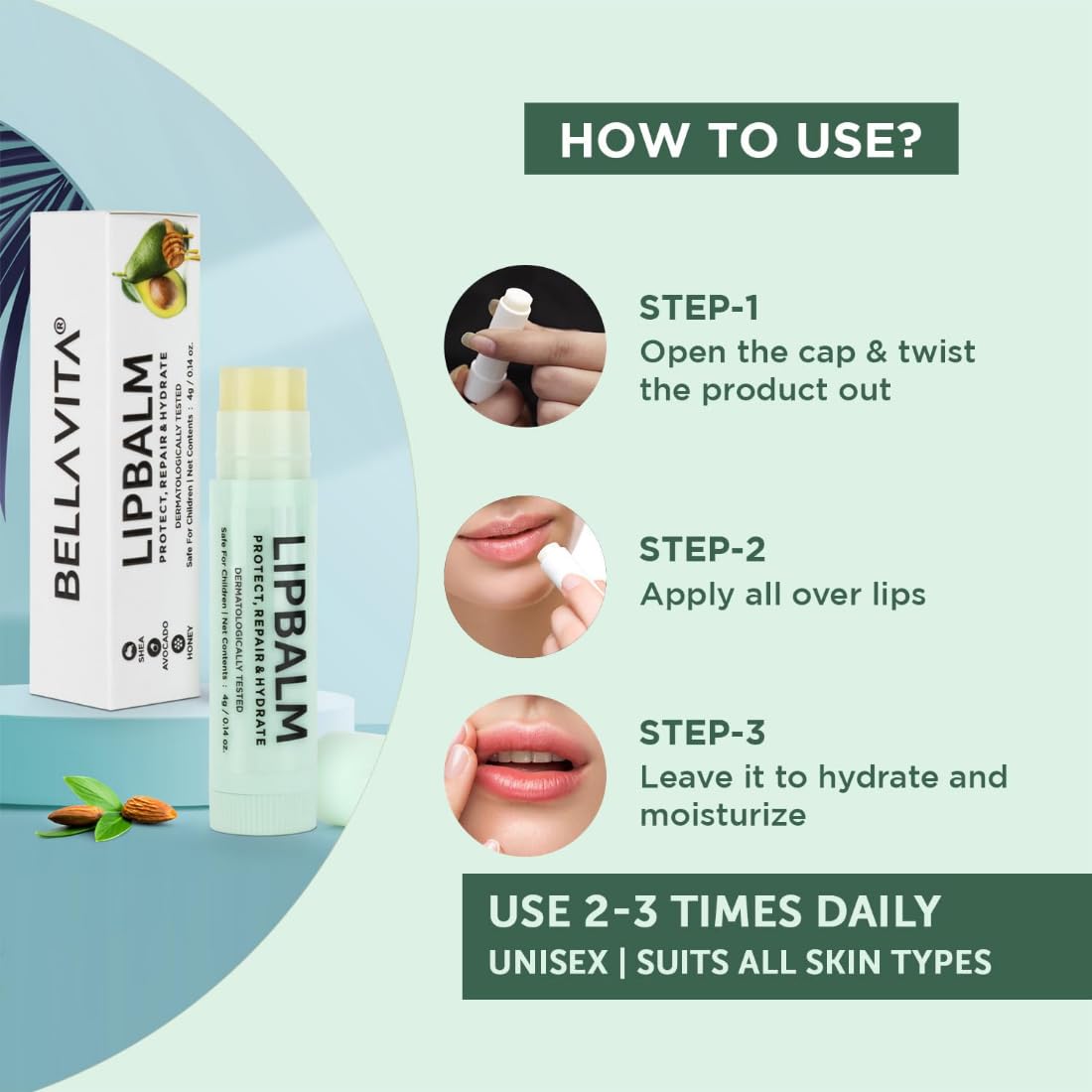Bella Vita Organic NicoLips Lip Scrub & NicoBalm Lip Balm Combo - Natural Treatment for Dry, Chapped & Dark Lips - 20g Exfoliator + 4g Moisturizer - Perfect for Daily Lip Care & Nighttime Treatment