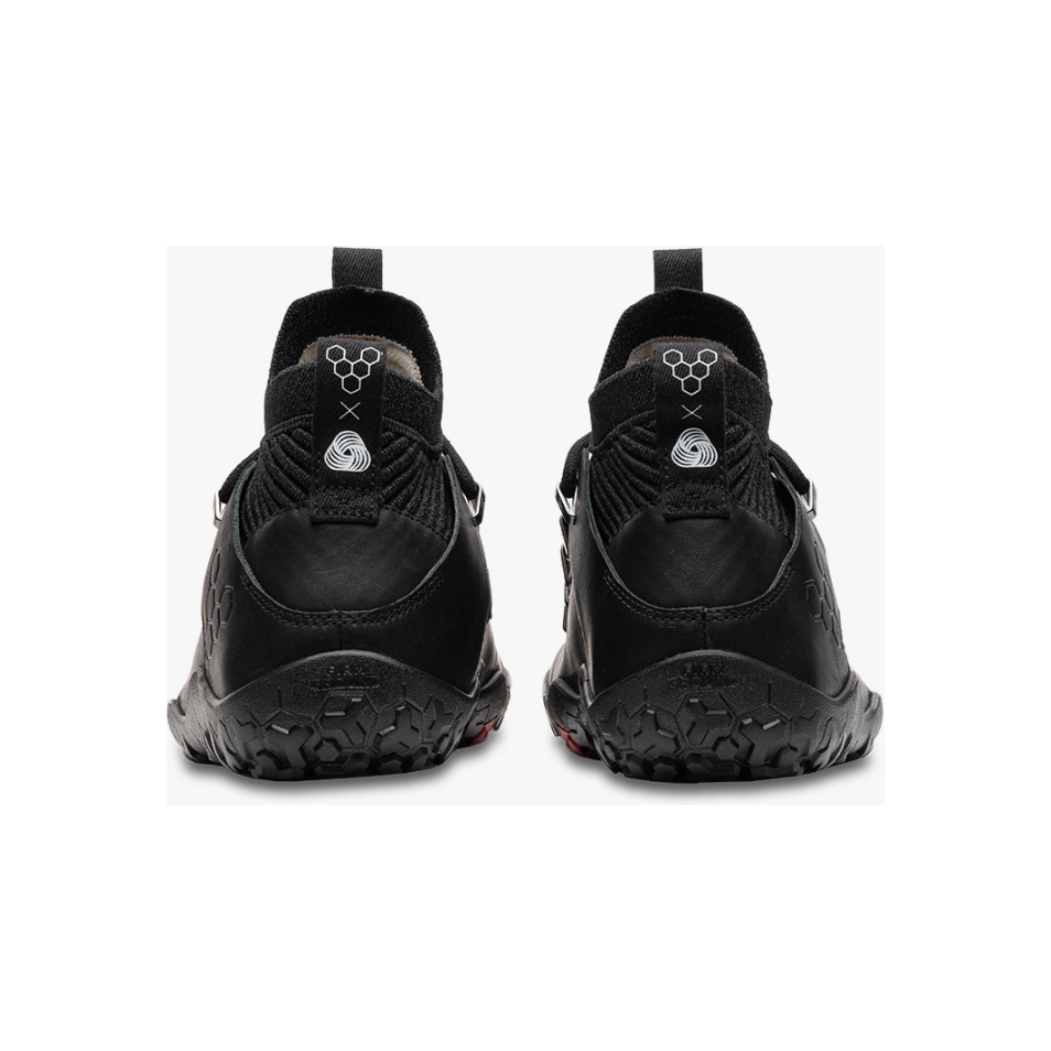 Vivobarefoot Men's Magna Leather FG Shoe - Waterproof Barefoot Trail Running Shoes for Men | Obsidian Black | Minimalist Hiking & Outdoor Adventure Footwear