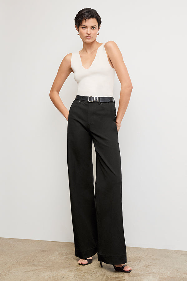 Milo Wide Leg Eco-Friendly Jeans - Better Than Denim in Black | Sustainable Fashion for Women, Casual Wear & Everyday Comfort