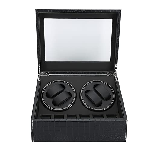 Automatic Watch Winder Box for Men - 100-240V(US) Mechanical Watch Rotator & Display Case | Perfect for Home, Office & Travel - Luxury Watch Storage & Wind Solution
