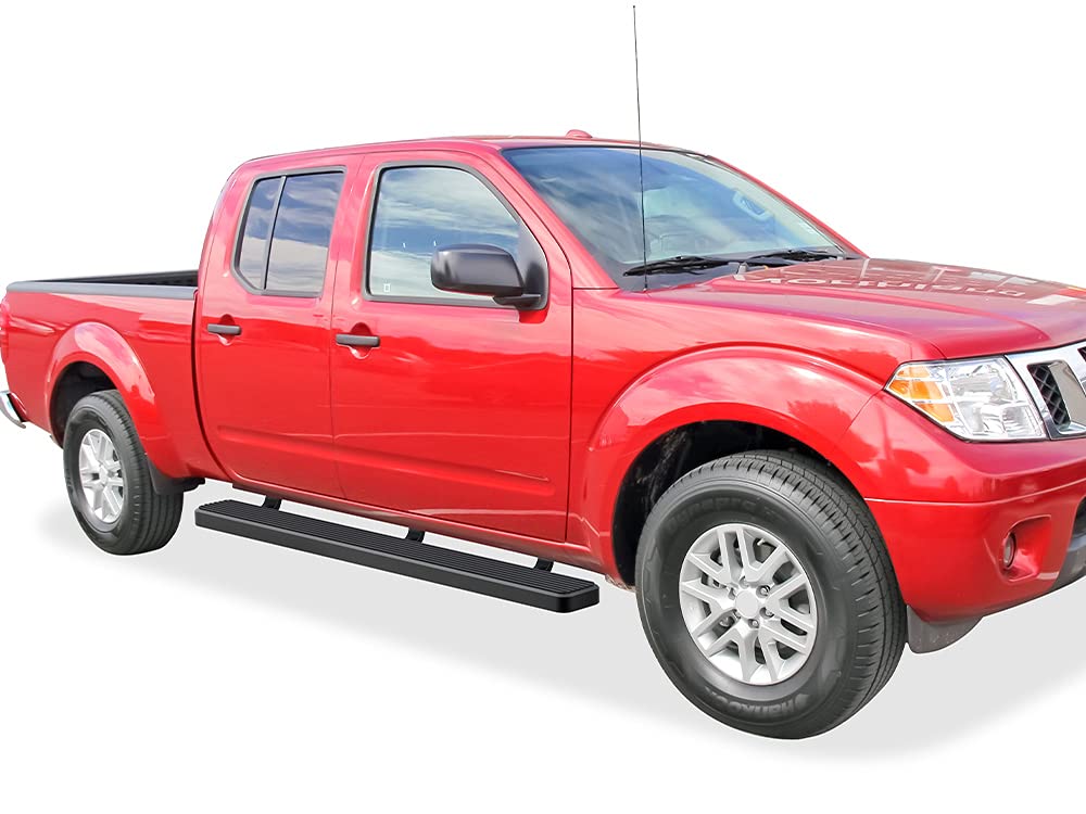 APS 6 Inch Black Running Boards for Nissan Frontier Crew Cab 2005-2025 | Heavy Duty Nerf Bars | Off-Road Side Steps for Truck Access & Protection