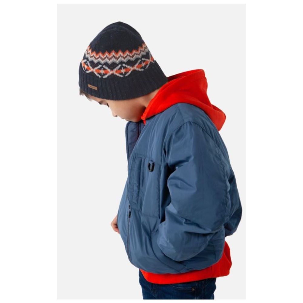 Barts Jekobe Kids Winter Hat - Warm Fleece-Lined Beanie for Boys & Girls - Navy Blue - Perfect for Snow Play, Skiing & Outdoor Winter Activities