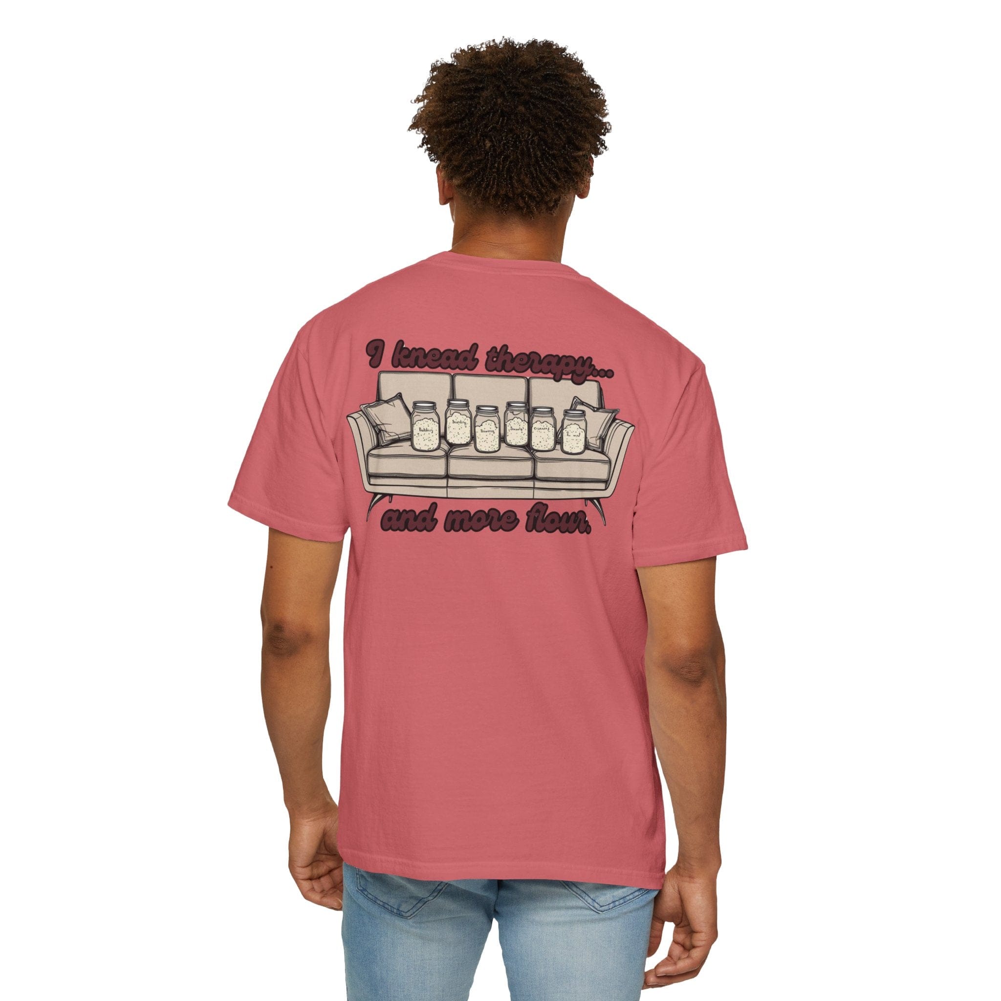 Knead Therapy T-Shirt - Unisex Garment-Dyed Cotton Tee with Sourdough Bread Design | Perfect for Bakers, Bread Lovers & Funny Gift Ideas