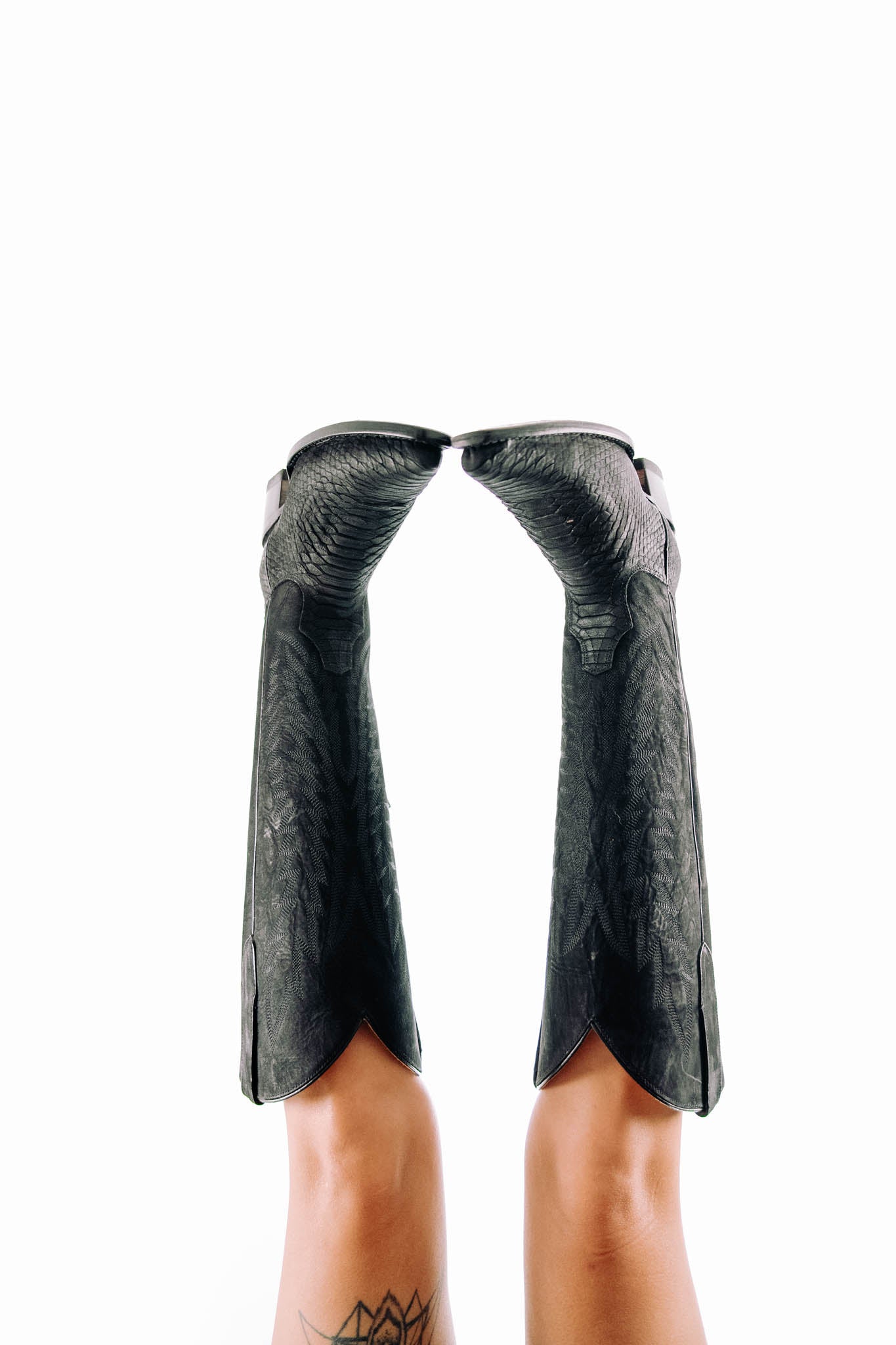 Presley Matte Python Tall Snip Toe Cowgirl Boots for Women - Western Fashion Riding Boots with Pointed Toe | Perfect for Country Concerts, Rodeos & Cowgirl Outfits