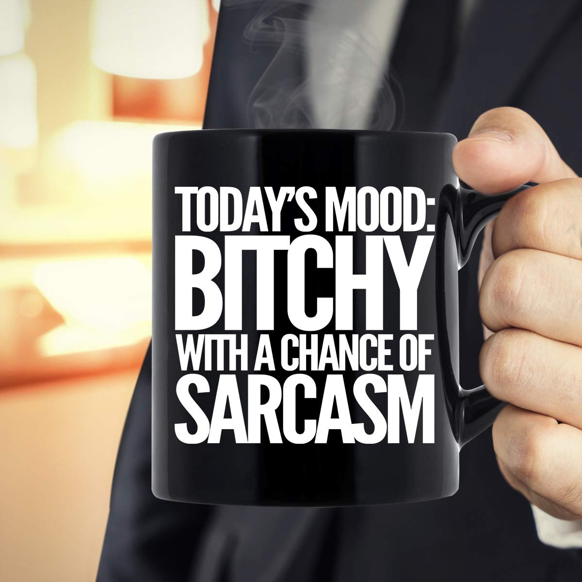 Sarcastic Coffee Mug - Funny 11oz Black Cup for Women & Men | Office & Home Use