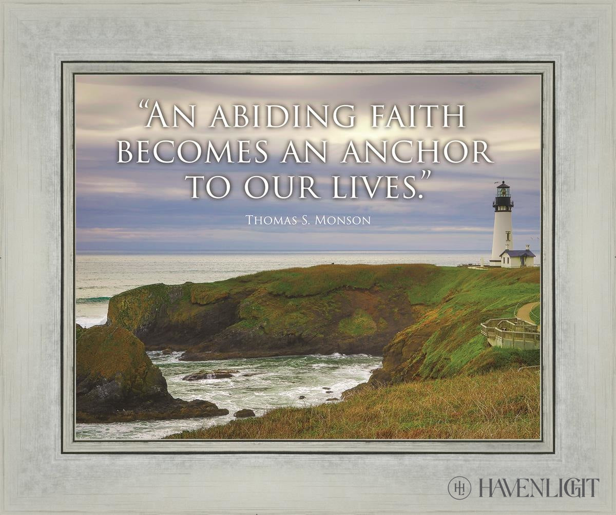 Abiding Faith Motivational Poster - Inspirational Wall Art for Home, Office & Church Decor - Uplifting Christian Quote Print for Encouragement & Spiritual Growth