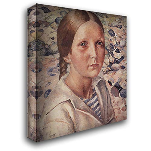 Kuzma Petrov Vodkin The Girl on The Beach 20x22 Inch Gallery Wrapped Canvas Art Print - Perfect for Living Room, Bedroom & Office Wall Decor