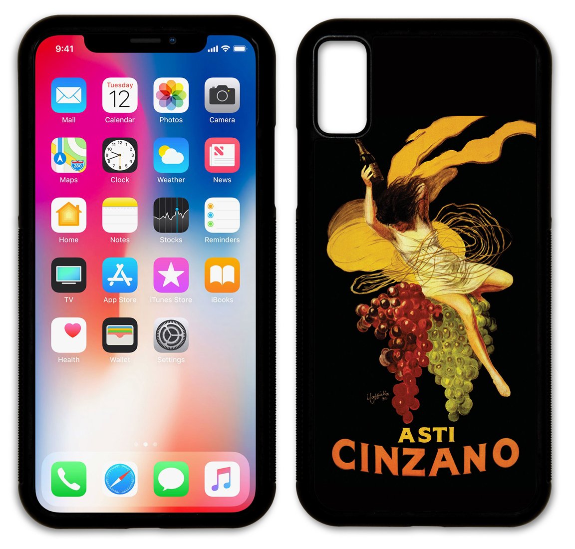 Slim Fit iPhone X & Xs Phone Case - Durable Protective Cover with Multi-Colored Asti Cinzano Design | Perfect for Everyday Use, Travel & Gift Giving