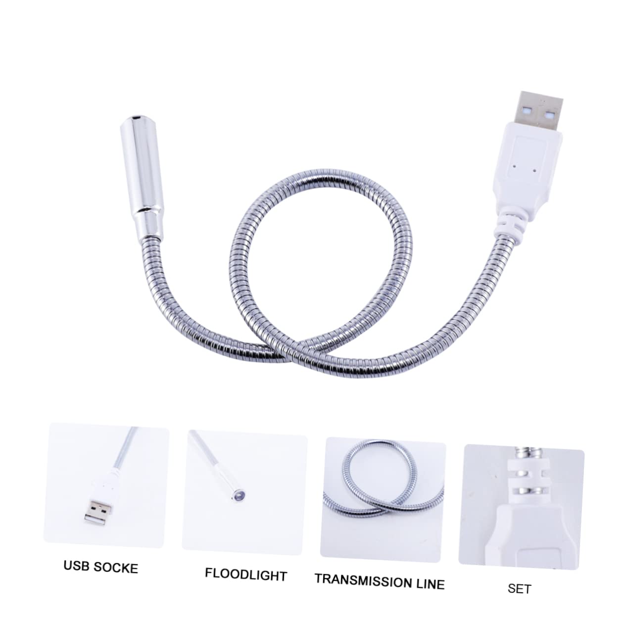 Veemoon 4Pcs USB LED Reading Lamp with Touch Dimmer - Flexible Gooseneck Keyboard Light for Laptop, Study, Office & Night Reading - Perfect for Computer Work, Gaming, and Low Light Environments