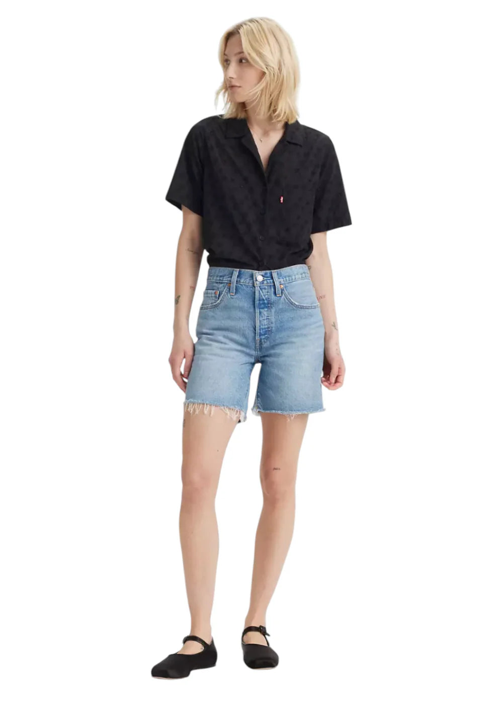 Levi's Women's Mid Thigh Fun Flare Jeans - Vintage Inspired High Waisted Denim Pants for Casual Wear & Night Out