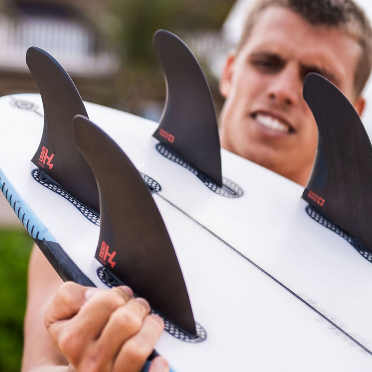 FCS II QUAD Rear H4 Surfboard Fins - High Performance Surfing Fins for All Wave Conditions - Perfect for Shortboards, Fish, and Performance Surfboards