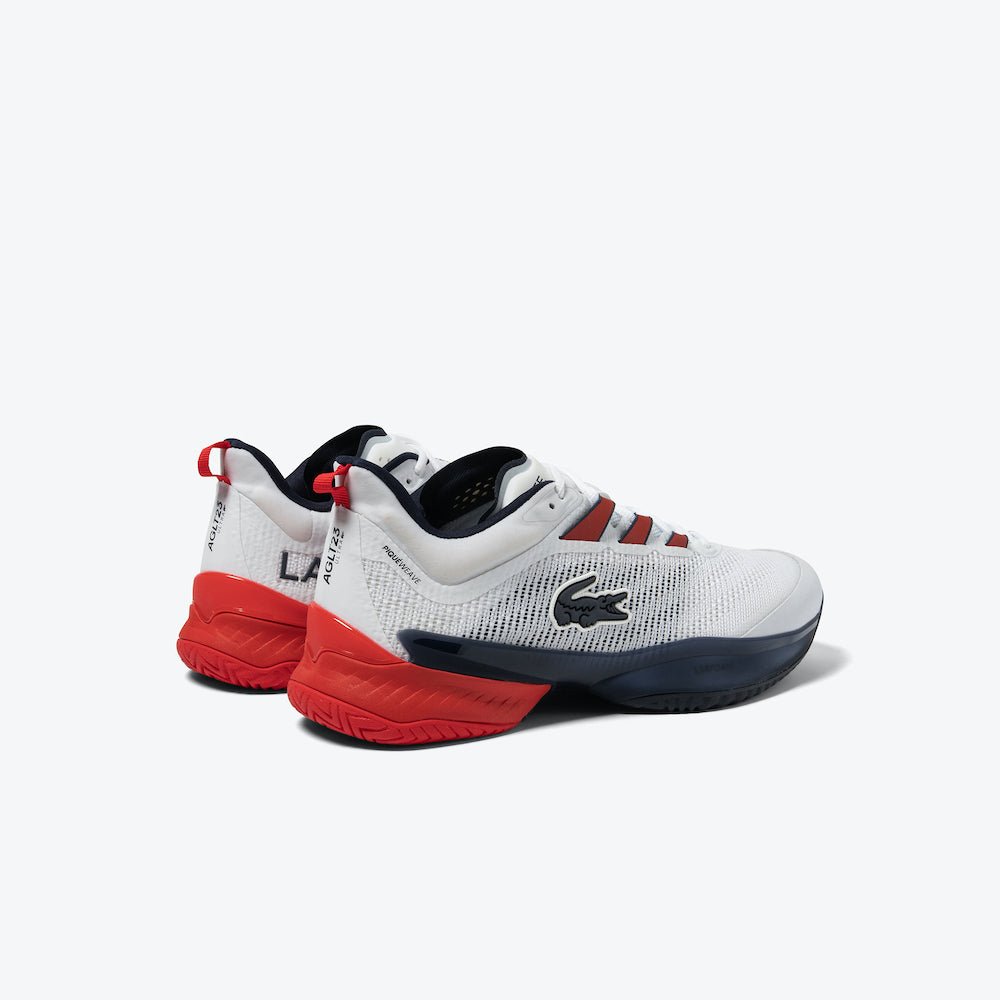 Lacoste AG LT23 Ultra Men's Tennis Shoes - White/Navy/Red | Lightweight & Durable Court Sneakers for Tennis, Casual Wear & Gym Training