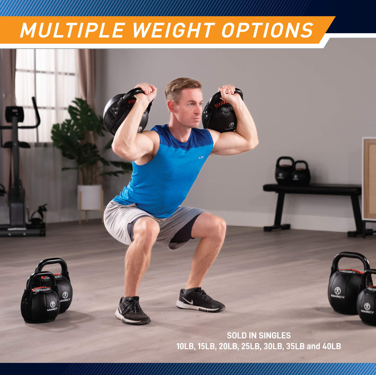 Marcy 15lb Soft Kettlebell - SKB 015 | Durable Home Gym Equipment for Strength Training, Cardio & Full-Body Workouts - Perfect for Beginners & Fitness Enthusiasts