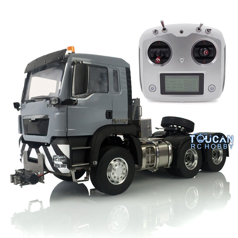 1/14 Scale LESU RC Metal 6x4 Chassis DIY Kit for TGS Tractor Truck - Includes ESC, Light & Sound System, Radio Control, Battery Charger | Perfect for RC Enthusiasts & Model Builders | Off-Road Racing & Truck Simulation Scenes