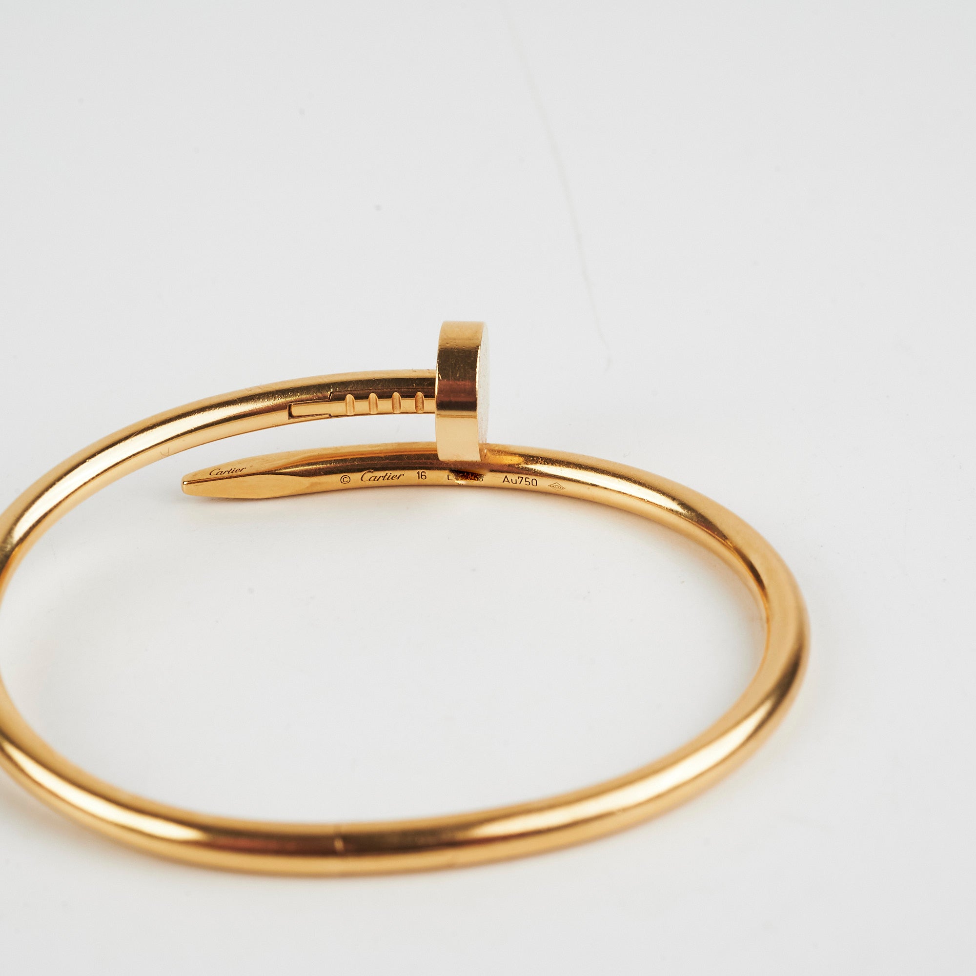Cartier Just un Clou JUC 18K Yellow Gold Bracelet Size 16 - Luxury Diamond Accent Jewelry for Women, Perfect for Gifts, Anniversaries & Special Occasions