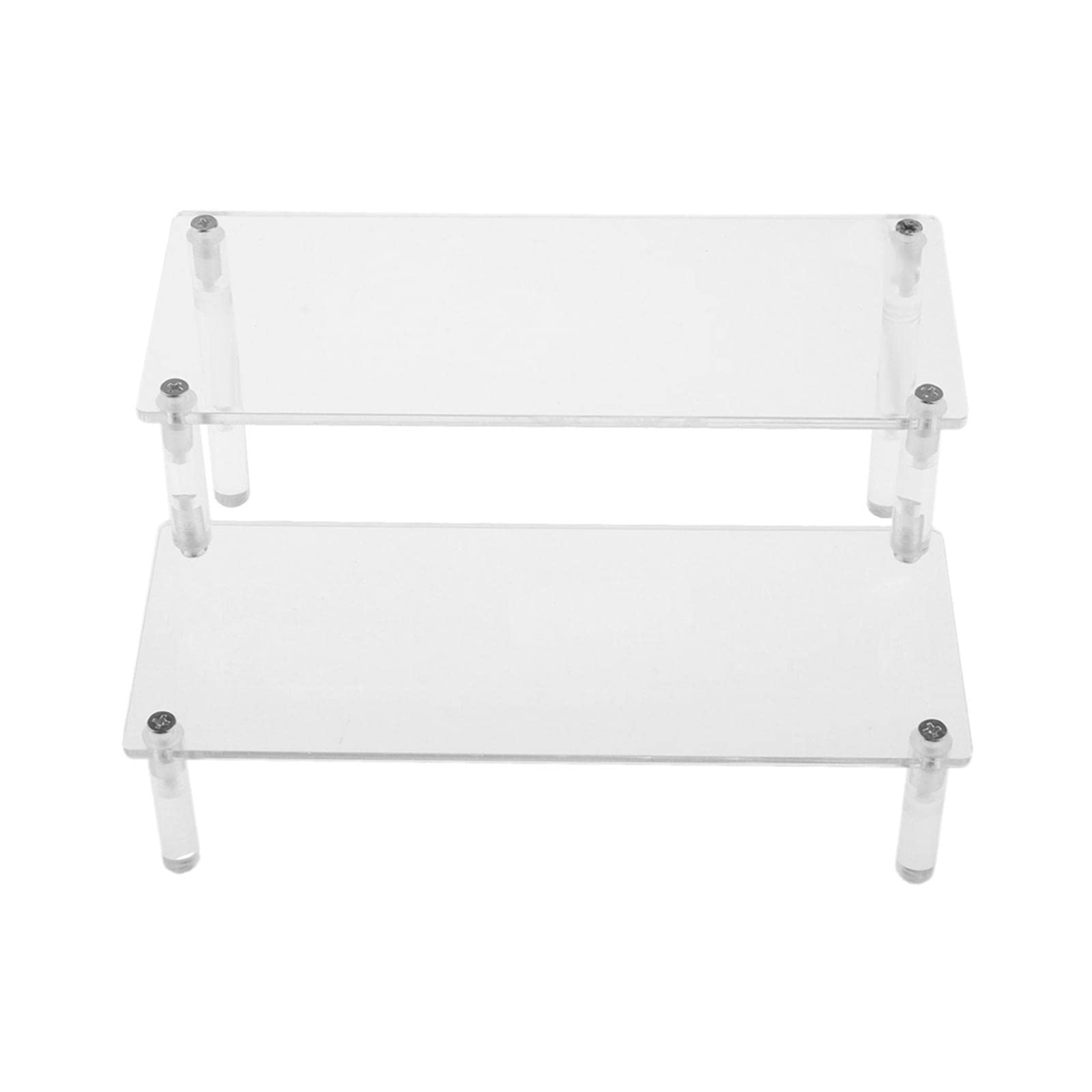 TOOYFUL Acrylic Makeup Organizer - 2-Tier Ladder Shelf for Perfume & Cosmetics - Countertop Display for Vanity & Bathroom