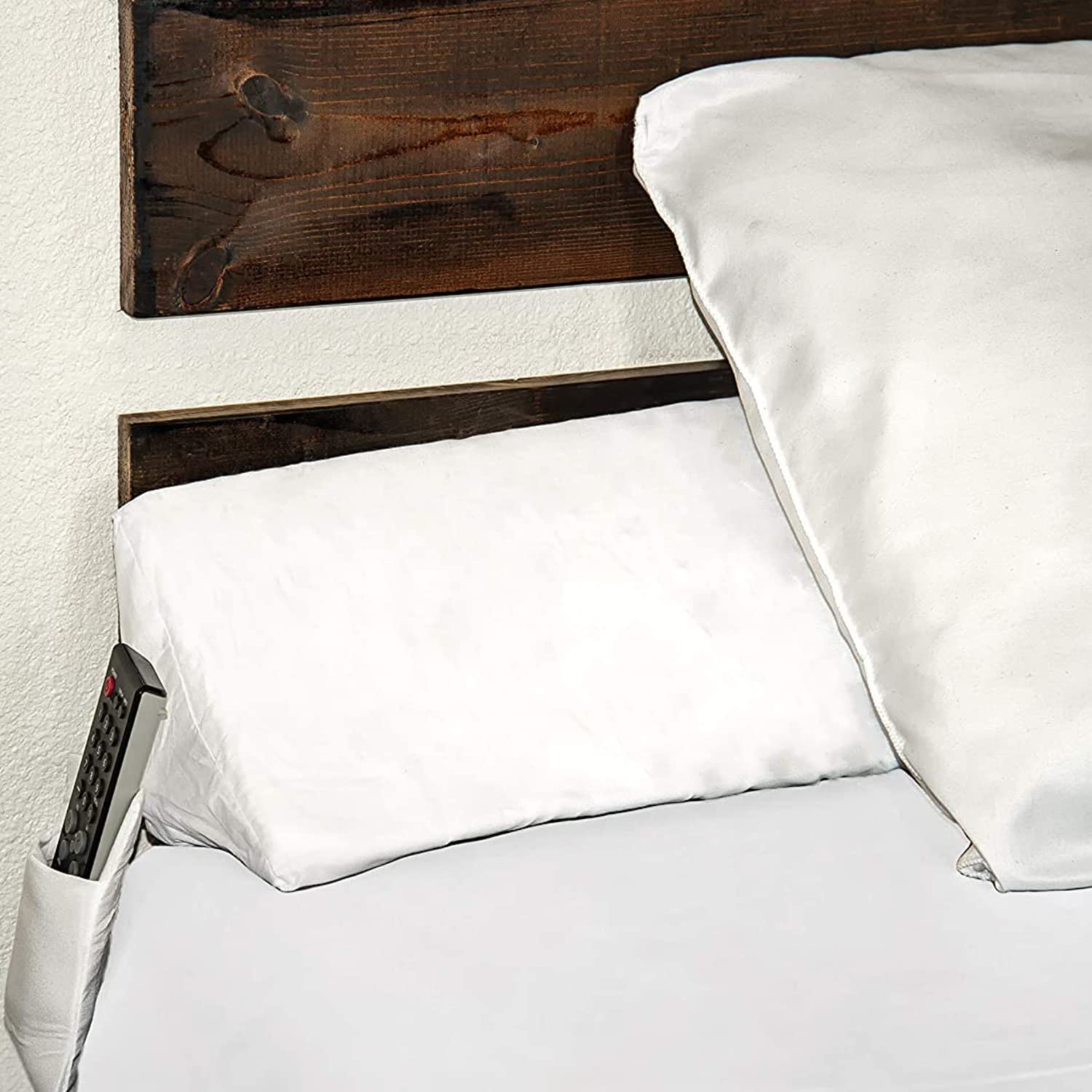 SnugStop The Original Bed Wedge Pillow - Gap Filler Between Headboard & Mattress - King Size Triangle Wedge for Pillow Support - Prevent Pillow Loss - Perfect for Adjustable Beds, Reading & Sleeping Comfort
