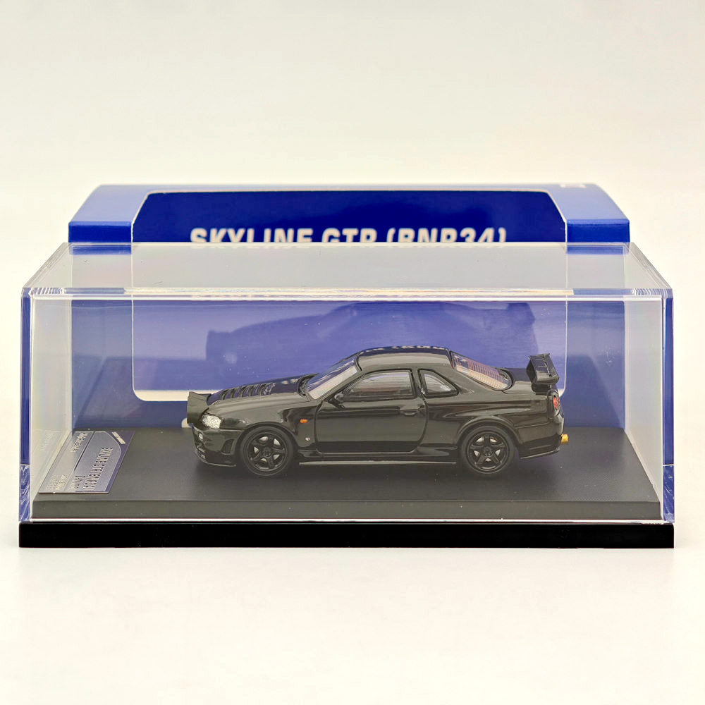 1/64 Scale Nissan Skyline GTR BNR34 Z-Tune Black Limited Edition Diecast Model Car - High REV Series Collectible for Car Enthusiasts | Perfect for Display, Gifts, and Racing Collections