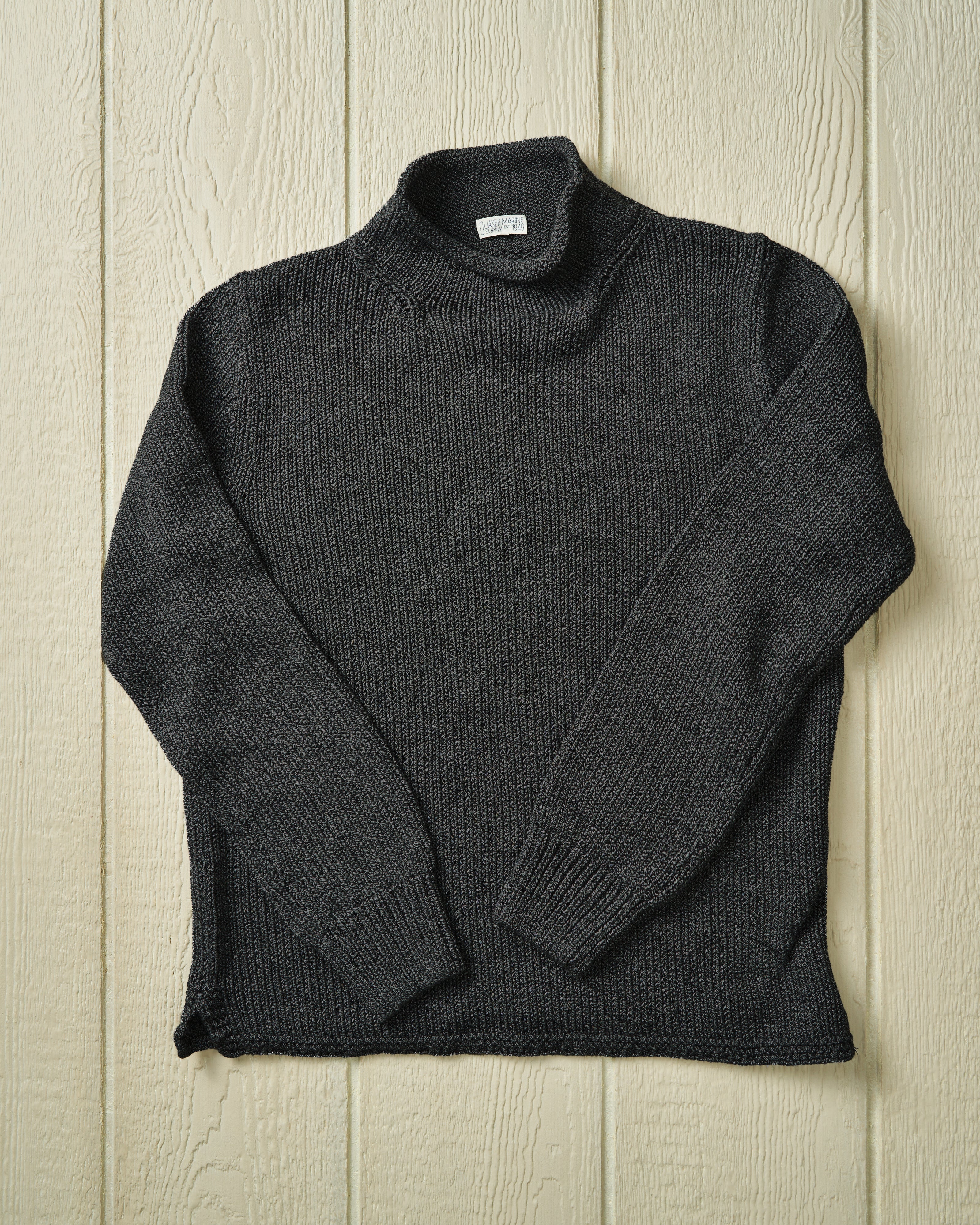 Premium Men's Fisherman Knit Sweater - Warm & Stylish Charcoal Wool Pullover for Outdoor Adventures & Casual Wear