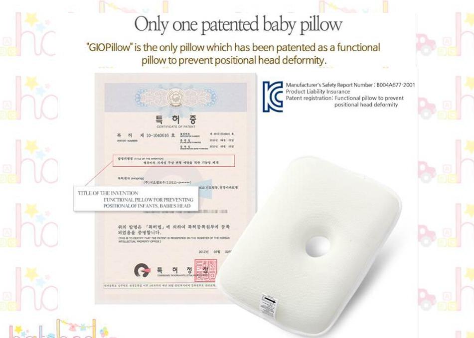 Gio Baby Pillow - Soft & Safe Infant Head Support for Newborns & Toddlers | Perfect for Crib, Stroller & Travel Use