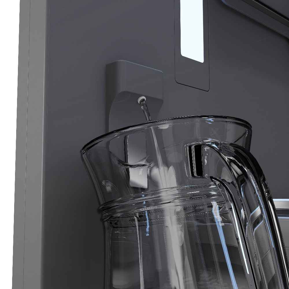 ZLINE Autograph Edition 36 Inch Panel Ready French Door Refrigerator - 19.6 cu ft Built-In Bottom Freezer with Ice Maker & Water Dispenser - Graphite Gray Interior & Champagne Bronze Accents (GRBIVZ 36 CB) - Perfect for Modern Kitchens & Luxury Home Appliances