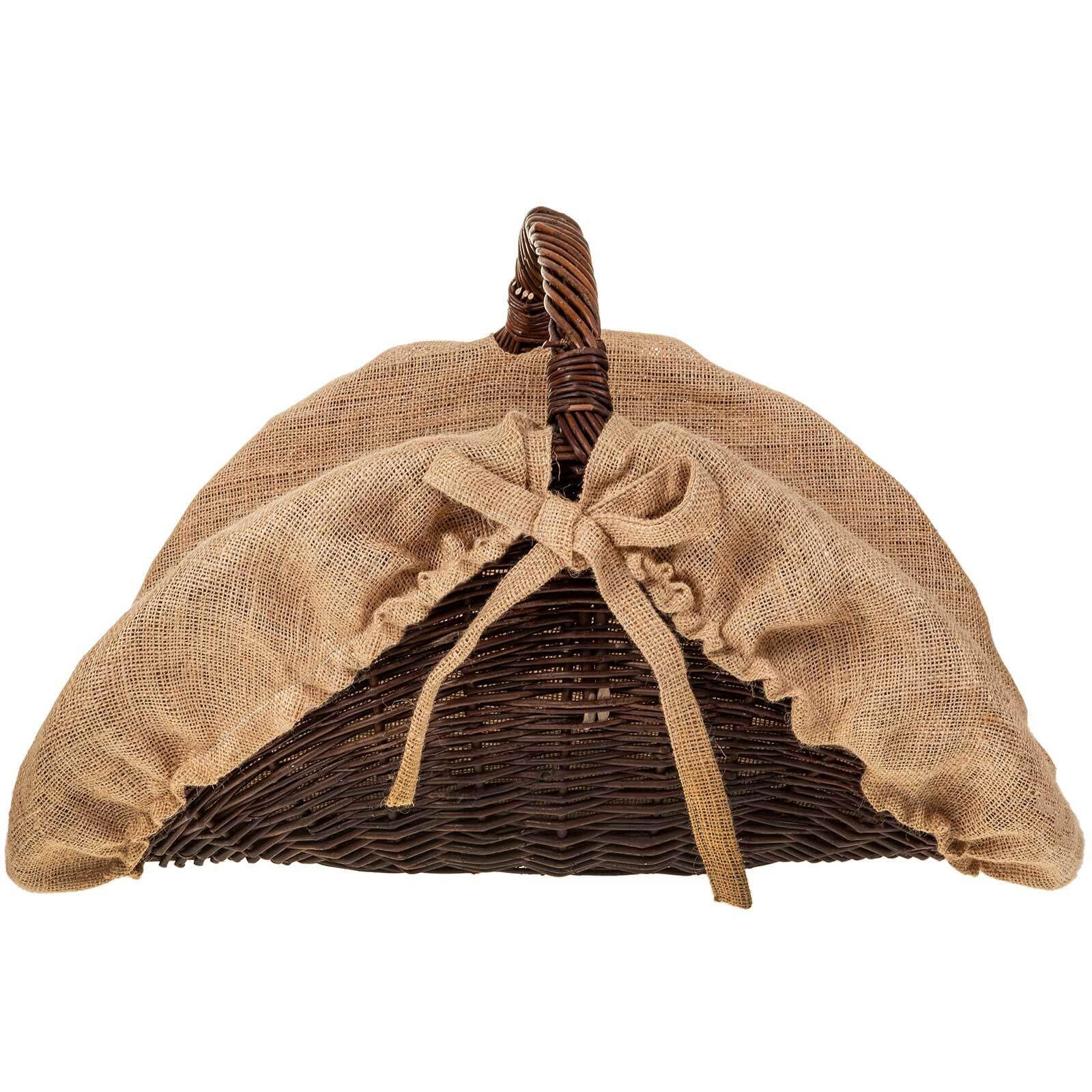 Premium Willow Firewood Basket with Jute Lining - Rustic Wood Carrier for Fireplace, Camping & Outdoor Decor - Heavy Duty Log Storage for Home, Patio and Cabin