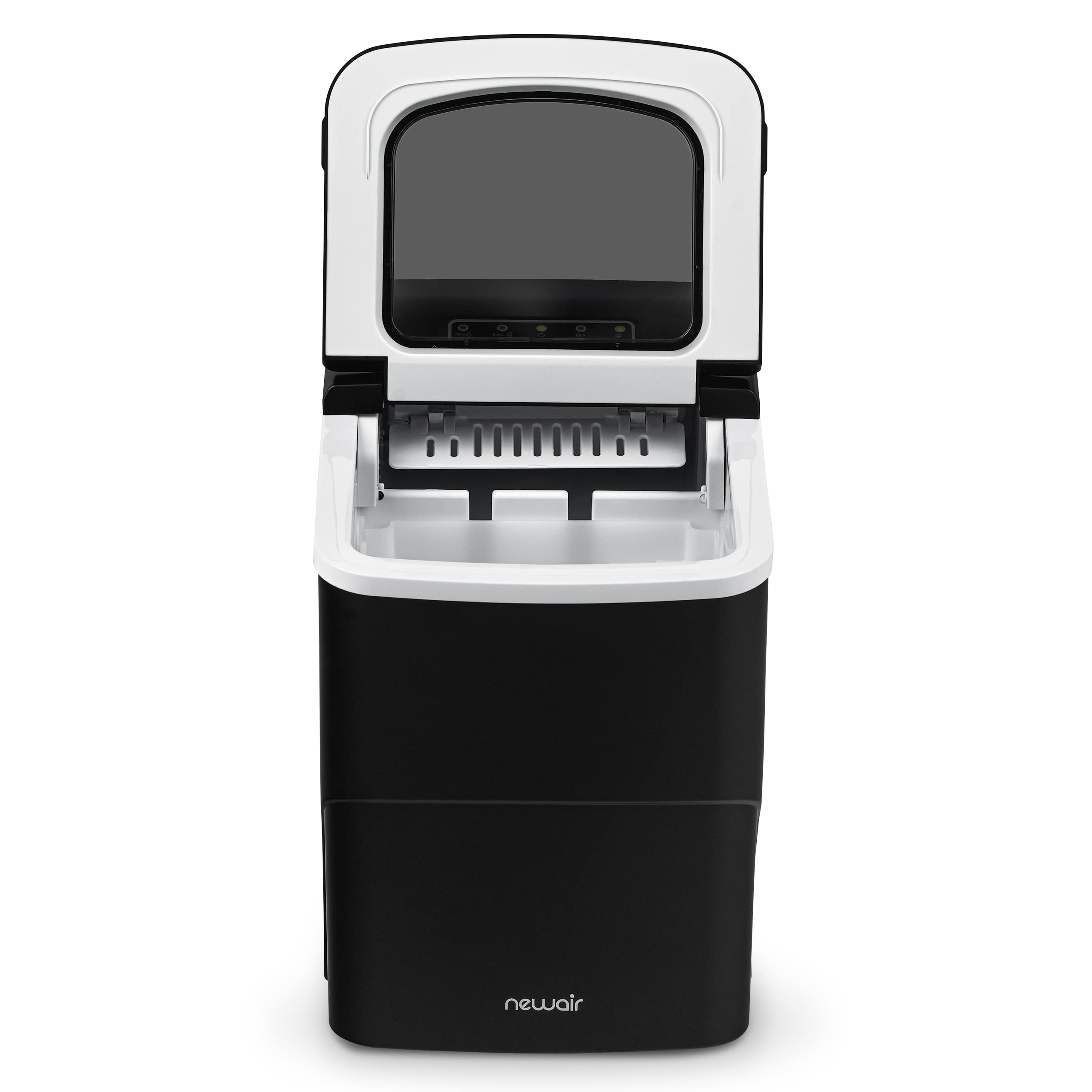 Newair 26 lbs. Countertop Bullet Ice Maker - Portable Ice Machine in Matte Black with Intuitive Controls | Large & Small Ice Size Options | Easy to Clean BPA-Free Parts | Perfect for Cocktails, Whiskey, Soda & Beverages | Ideal for Home Bars, Parties & Office Use